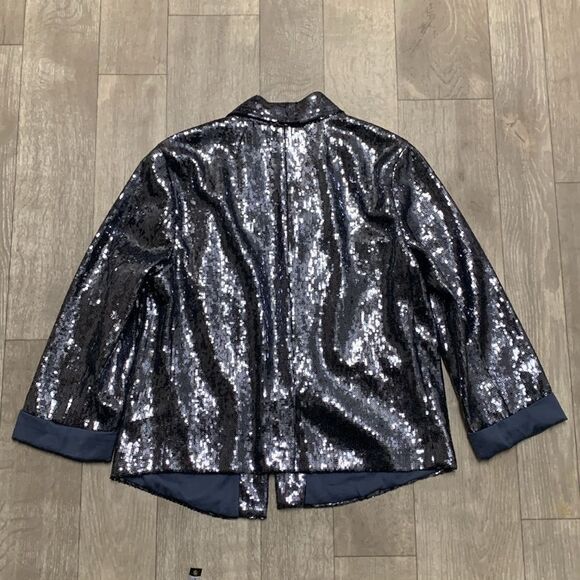 Abercrombie & Fitch Sequin Sparkle Dance Party‎ Open Front Blazer Jacket - Picture 2 of 6